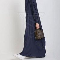 Abayas en tissu personnalisées les plus tendances Nouveau logo personnalisé Respirant femmes Abayas personnalisées