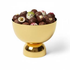 Luxury Design Metal <b>Chocolate</b> Bowl Elegant Gold Sweets Serving Bowl Premium <b>Chocolate</b> Selection For <b>Wedding</b> & Any Events - Product Image 1
