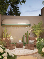 Fauteuil de salon moderne en aluminium pour patio, fauteuil d'appoint contemporain en rotin PE résistant aux intempéries, idéal pour l'extérieur, les piscines et les jardins.