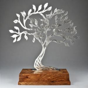 MerryTwig AuraBranch EternaBloom Handcrafted Decorative Metal <b>Tree</b> Sculpture for Home & Office - Product Image 5