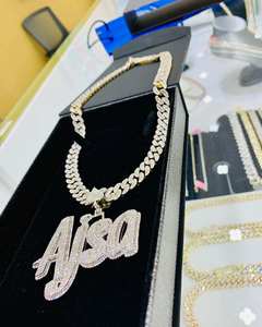 Pendentif pour homme plaqué or jaune 18 carats, 3 pièces, en moissanite véritable taillée, forme animale, breloques hip-hop pour mariages et fêtes - Product Image 2