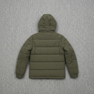 Veste d'hiver pour homme en coton rembourré à capuche, style hip-hop, nouvelle collection 2026, légère, grande taille, couleur unie, personnalisable avec impression sur le devant - Product Image 6
