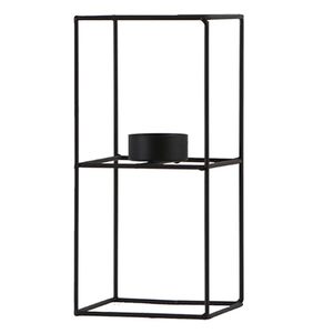 Juego de portavelas decorativo hecho a mano para el hogar, soporte de vela de metal en hierro, superventas, soporte de vela con revestimiento de polvo negro - Product Image 1