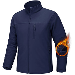 Chaqueta de concha suave de alta calidad, cómoda cremallera frontal, ropa informal a prueba de viento, chaquetas de manga larga para exteriores para hombres - Product Image 1
