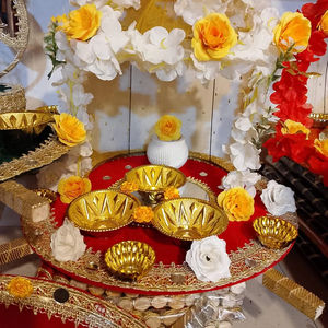 Mehndi Wedding Basket <b>For</b> Clothes Gifts Basket Home Made Wedding Tray Top Selling Mehndi Decoration Basket OEM Serviced - Product Image 1