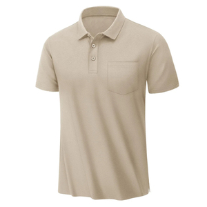 Nuevo diseño con bolsillo de alta calidad liso Casual Golf bordado personalizado registro transpirable venta al por mayor polo de golf - Product Image 1