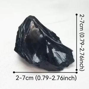 Pierres <span class=keywords><strong>de</strong></span> <span class=keywords><strong>cristal</strong></span> d'obsidienne noire brute naturelle pour la guérison, le Feng Shui, le Reiki et la méditation - Pierres brutes en gros - Product Image 4