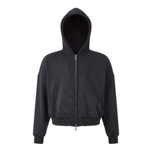 Sweat à capuche zippé de haute qualité 500 g/m², style streetwear, coupe ample et lourde, en coton double épaisseur, imprimé, pour homme, grande taille - Product Image 3