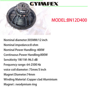 Chine Oem <span class=keywords><strong>Professional</strong></span> 12 pouces néodyme mi-bas gamme Dj équipement Concert Line <span class=keywords><strong>Array</strong></span> Woofer pour haut-parleur vide boîte 12" - Product Image 6