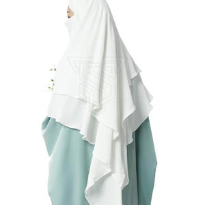 ชุดฮิญาบสำหรับผู้หญิงดูไบฮิญาบชุดฮิญาบแบบเรียบง่ายสีทึบ - Product Image 6