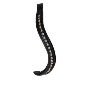 Accesorios para caballos, Productos Ecuestres, banda para la frente de caballo de cuero negro personalizada con 1 Fila de pequeños cristales transparentes, cadena mega Bling - Product Image 3