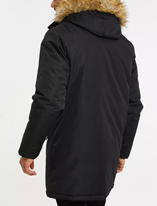 <b>Mens</b> Casual Fur Hooded Insulated <b>Padded</b> Thick Waterproof Stylish Outdoor Warm Fashion <b>Long</b> Winter Parka Jacket - Product Image 6