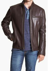 Vestes en cuir véritable vintage classiques: une durabilité de base de la mode classique élégance élégante intemporelle mode mat brillant - Product Image 2