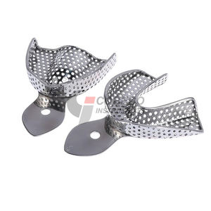 Double Perforated Trays Inner Outer Hole Patterns Stainless Steel Enhanced Material Retention Alginate Silicone Impressions - Product Image 2