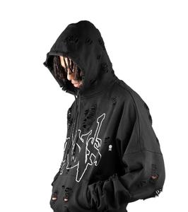 บริการ OEM เสื้อฮู้ดดี้แบบฟอกสีขายส่ง ดีไซน์ล่าสุดสำหรับฤดูหนาว อุ่นสบาย พิมพ์ลายดิจิทัล ผ้าฝ้าย 100% กันน้ำ รับผลิตตามแบบ - Product Image 1