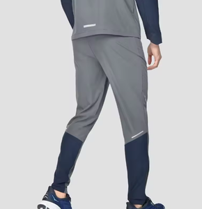 Survêtement athlétique à capuche pour homme Survêtement à manches longues avec fermeture à glissière complète Pantalon de jogging 2 pièces Patchwork Sportsuits - Product Image 4