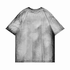 Alta calidad logotipo personalizado bordado 100% algodón de gran tamaño lavado ácido camiseta para hombres precios al por mayor lavado ácido camisetas - Product Image 2