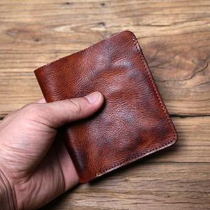 Portefeuille pour homme en cuir véritable de haute qualité, minimaliste, vintage, multifonctionnel, blocage RFID, pliable, court - Product Image 3