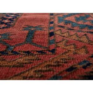 Tapis en laine noués à la main Kiaan, motif géométrique abstrait rouge-orange, design Kilim, pour entrée, couloir, 9x12 rectangulaire - Product Image 3