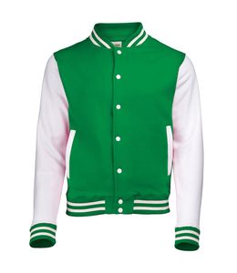 Chaqueta de lana de béisbol Varsity Letterman Bomber y mangas de cuero genuino - Product Image 3