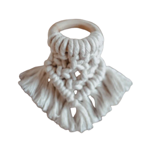 Arrivées fraîches Design anneau de tissu en macramé Design réutilisable décoration de Table Design intérieur finition claire porte-serviettes - Product Image 2