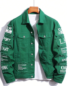 Winter Wear Best Manufacturer <b>Men's</b> Demin <b>Jackets</b> Solid Color Custom OEM Service Latest Style Plain Dyed <b>Denim</b> <b>Men's</b> <b>Jackets</b> - Product Image 1