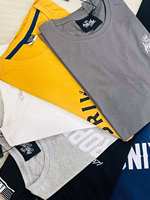 Stock de vêtements restant, marques de vêtements, shorts d'été pour hommes, manches courtes, col rond, uni, imprimé, décontracté, voyages, 100% coton, respirant
