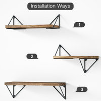 Handgemaakte moderne mango houten zwevende wandplanken, enkelvoudige laklaag, bruin, woonkamer, kledingkast, keuken, badkamer, multifunctioneel