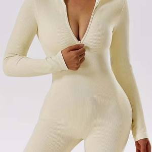 Women's Custom 2-Piece Gym Fitness Workout Sets Skinny <b>Yoga</b> Pants Suit <b>Flared</b> <b>Leggings</b> Stand Collar Solid Color Running Stretch - Product Image 4