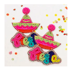 ต่างหูปักมือลิลลี่เล็กๆ สำหรับเด็กผู้หญิง ดีไซน์แบบห้อยประดับลูกปัด เครื่องประดับศิลปะอินเดีย แฟชั่นอุปกรณ์เสริม ขายส่ง - Product Image 2