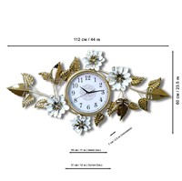 Jam Dinding Logam Analog Quartz Modern Desain Daun Terbaik, Cocok untuk Luar Ruangan, Pernikahan, Ulang Tahun, Dekorasi Rumah, Hadiah, dan Lainnya