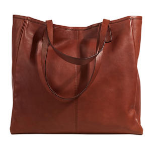 <b>Women's</b> Large Capacity Cow Leather Tote <b>Bag</b> with Durable Zipper Closure and Dual Handles Customizable Soft PU Lining - Product Image 5