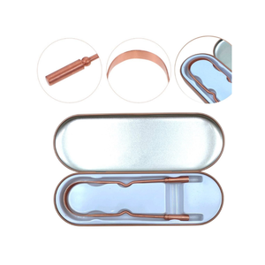 100% Copper Tongue Cleaner-Oral Care Tongue <b>Scraper</b> & <b>Plaque</b> Remover Boxed - Product Image 2