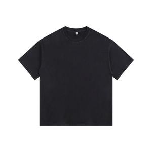 Camisetas gruesas en blanco Vintage mujeres hombres Unisex 100% algodón lavado ácido camiseta logotipo personalizado 270gsm - Product Image 5