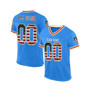 Camiseta de fútbol azul cielo de alta calidad al por mayor, camiseta de fútbol sublimada de manga corta y larga, servicio OEM disponible - Product Image 3