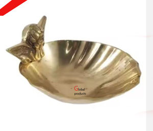 Bol de service de nourriture fini doré au design unique avec un bel angle de conception pour la maison hôtel - Product Image 1