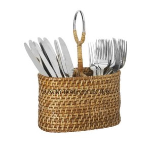 Exclusivo soporte para cubiertos de metal con un lujoso acabado artesanal y compartimentos espaciosos para un almacenamiento elegante - Product Image 5