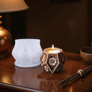 Dumo Bougie <span class=keywords><strong>colonne</strong></span> de fleurs de roses Moule en silicone pour bougies d'aromathérapie faites à la main Décoration de fête de mariage <span class=keywords><strong>et</strong></span> cadeaux pour la maison - Product Image 3