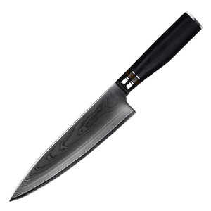 2025 nueva llegada japonés 8 pulgadas VG10 Damasco acero Kiritsuke Chef cuchillo cuchillos de cocina mango de ébano madera solidificada dirigida - Product Image 1