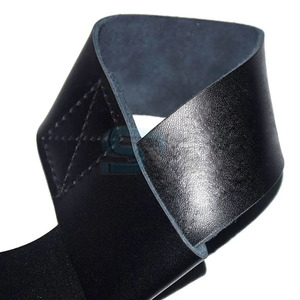 Correas de levantamiento de gimnasio con logotipo personalizado de compresión al por mayor hechas en cuero multicolor accesorios de gimnasio muñequeras para entrenamiento - Product Image 5