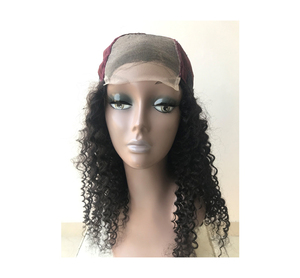 100% Raw Unprocessed Virgin Human Hair Deep Curly 4x4 Closure Human Hair Extension <b>Wigs</b> at Minimal Price From Indian Vendor - Product Image 1