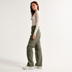 Pantalon Cargo en toile sergée douce à jambe droite pour femmes Pantalon Premiere haut décontracté confort de tous les jours Pantalon Premiere grande taille - Product Image 5