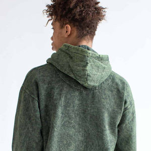 2024 nouveau surdimensionné cravate-teinture 100% coton pull à capuche décontracté vêtements de rue pour hommes hiver solide motif sweat mode en plein air - Product Image 5