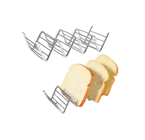 El mejor mayorista de acero inoxidable Taco Holder Stand Tray Elegante Taco Shell Holders Rack para vender productos - Product Image 1