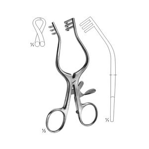 Écarteurs Weitlaner 4.5 pouces émoussés 3x4 broches Instruments de rééducation automatique Instrument orthopédique - Product Image 5