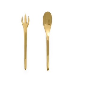 Ensemble de couverts en argenterie martelée robuste avec cuillère et fourchette pour couverts de vaisselle - Product Image 2