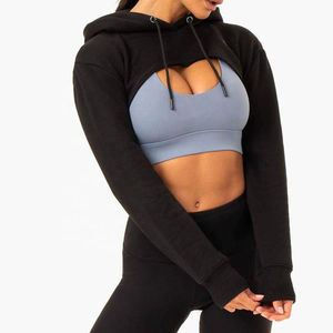 2025 <b>Women</b> Trendy Style Off Shoulder Dance <b>Shrug</b> Full Sleeve Cropped Pullover Jumper Hoodie High Quality - Product Image 5