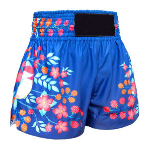 Shorts de boxe thaïlandaise MMA Kickboxing - Personnalisé, extensible, léger, décontracté, en laine peignée 100% polyester, unisexe, vêtements de combat pour adultes - Product Image 3