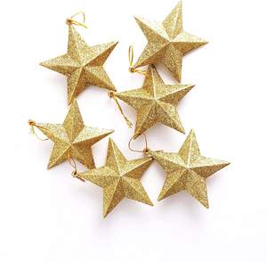 Nuevo soporte de luz de té de bronce colgante de Navidad de Metal con forma de estrella decorada para sala de estar, Patio, balcón, decoración - Product Image 4