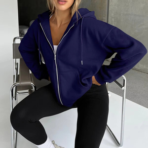 Sweat à capuche décontracté classique brodé en gros pour confortable éponge surdimensionné vierge sweat à capuche pour femme respirant - Product Image 3